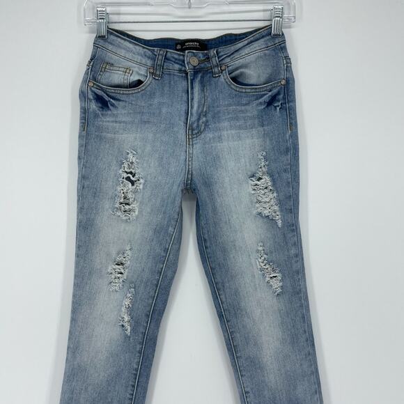 Missguided Mid Rise Authentic Skinny Ripped Jeans Size 4 - Picture 5 of 9